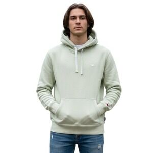 Hollister In It For Everyone Rainbow Logo Hoodie Sweatshirt Light Green Size M